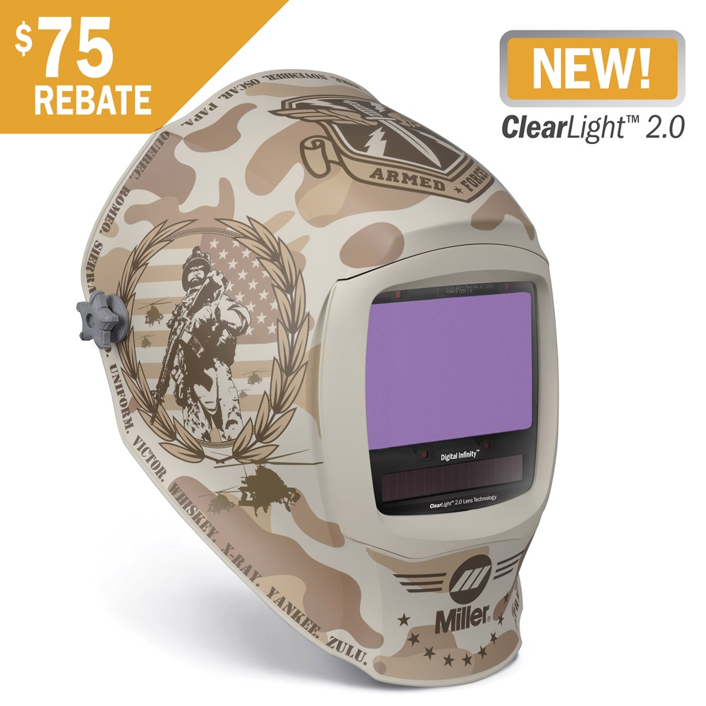 Miller Digital Infinity Welding Helmet w/ ClearLight 2.0 Lens, Honor ...