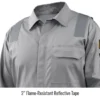 Black Stallion 7 oz. AR/FR Cotton Coverall w/ Reflective FR Tape, Gray - CF2118-GY - Image 3